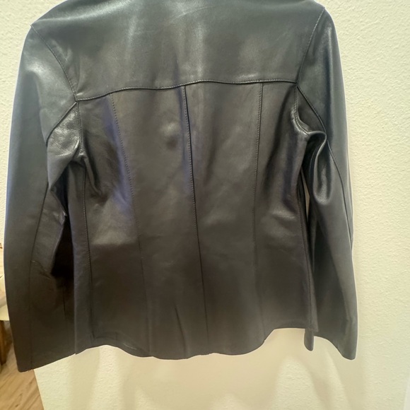 Express Dark Leather Jacket - Picture 8 of 10